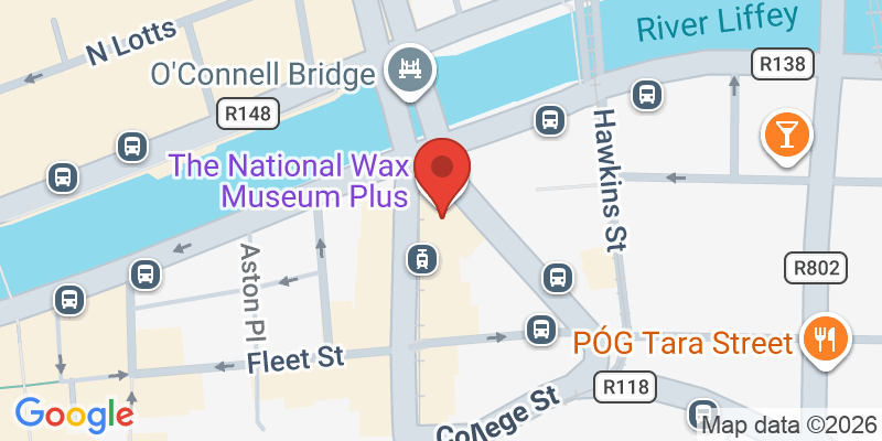 Mapa de la ubicación de National Wax Museum