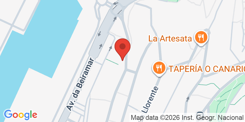 Mapa de la ubicación de Parque Municipal Pavillón do Berbés