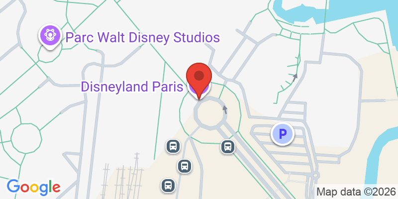Mapa de la ubicación de Disneyland Paris