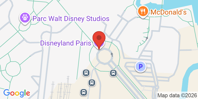 Mapa de la ubicación de Disneyland Paris
