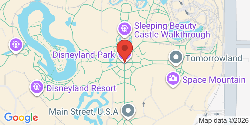 Mapa de la ubicación de Disneyland