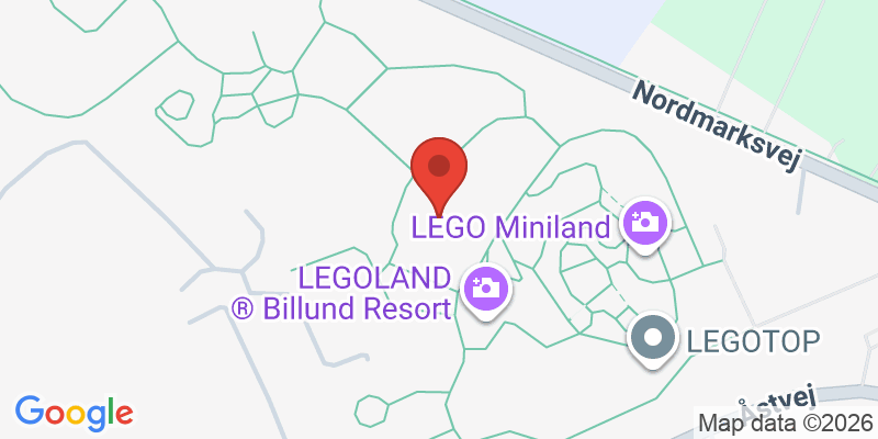 Mapa de la ubicación de Legoland Billund