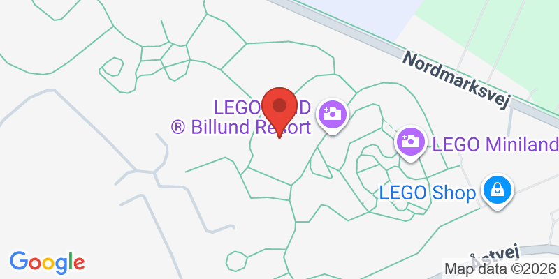 Mapa de la ubicación de Legoland Billund