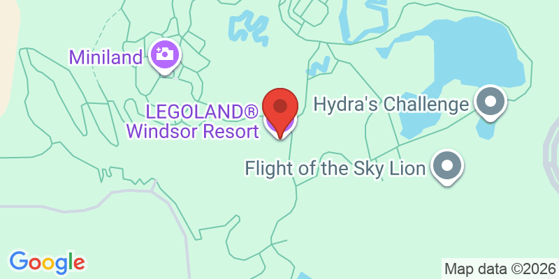 Mapa de la ubicación de Legoland Windsor Resort