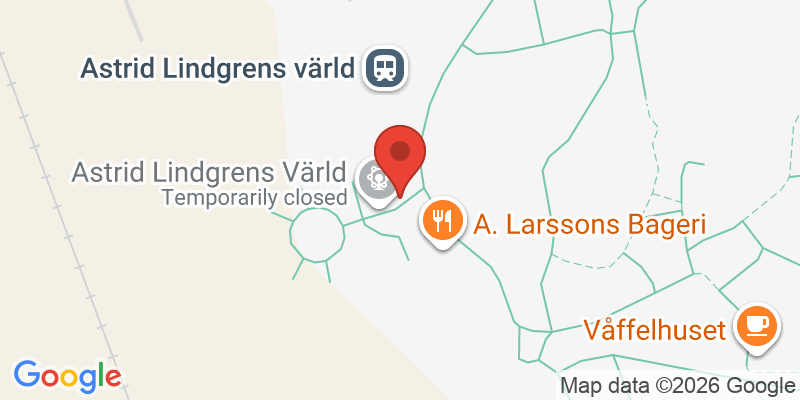 Mapa de la ubicación de Astrid Lindgrens Värld