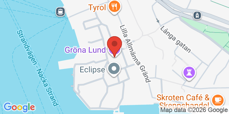 Mapa de la ubicación de Gröna Lund