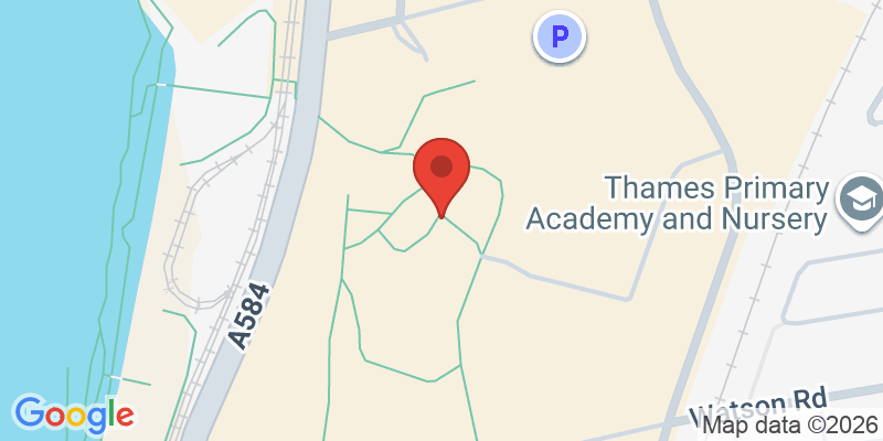 Mapa de la ubicación de Blackpool Pleasure Beach