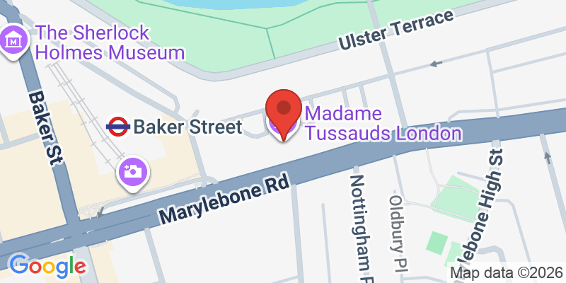 Mapa de la ubicación de Madame Tussauds London