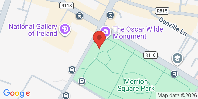 Mapa de la ubicación de Merrion Square