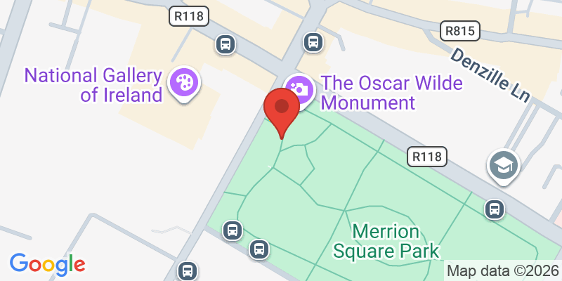 Mapa de la ubicación de Merrion Square Playground