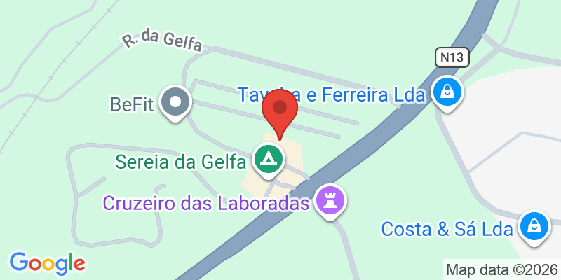 Mapa de la ubicación de Sereia da Gelfa