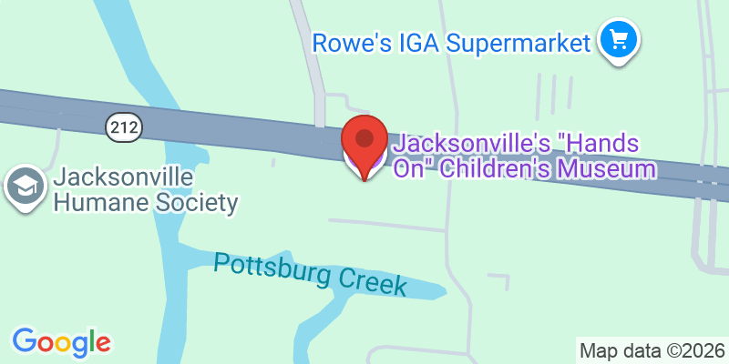 Mapa de la ubicación de Jacksonville's Hands On Children's Museum