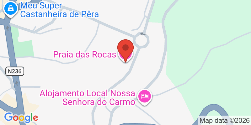 Mapa de la ubicación de Praia das Rocas