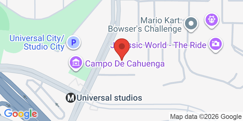 Mapa de la ubicación de Universal Studios Hollywood - Youth Programs