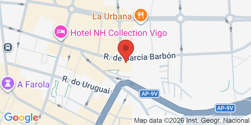 Mapa de la ubicación de La Burguería Vigo