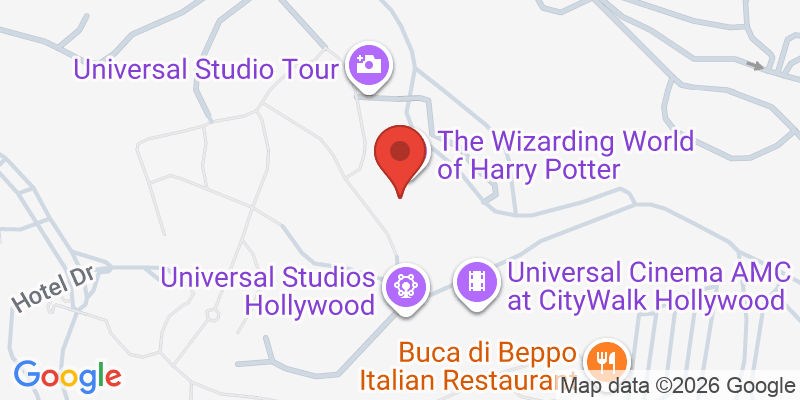 Mapa de la ubicación de Los Estudios Universal Hollywood