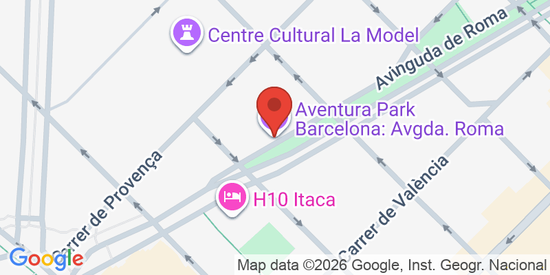 Mapa de la ubicación de Aventura Park Barcelona