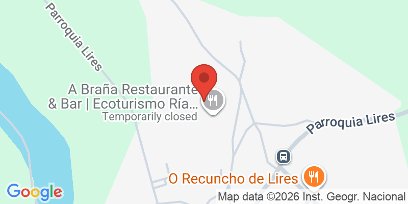 Mapa de la ubicación de Cabanas da Ría