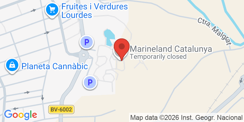 Mapa de la ubicación de Marineland Cataluña