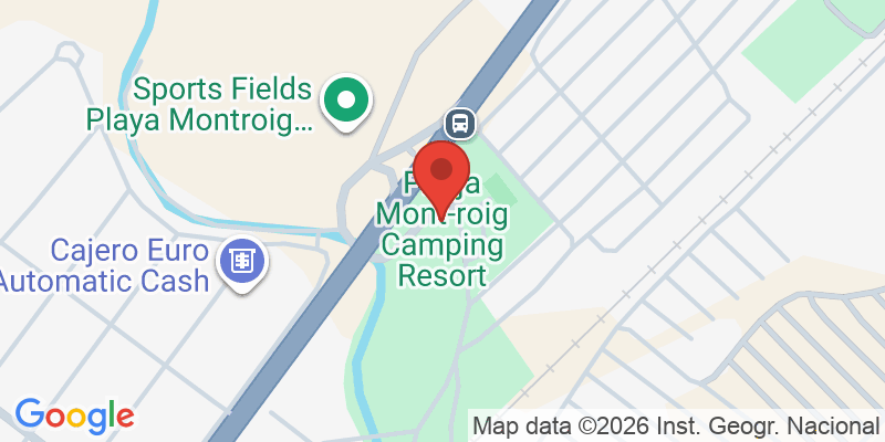 Mapa de la ubicación de Playa Montroig Camping Resort