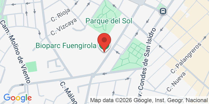 Mapa de la ubicación de Bioparc Fuengirola