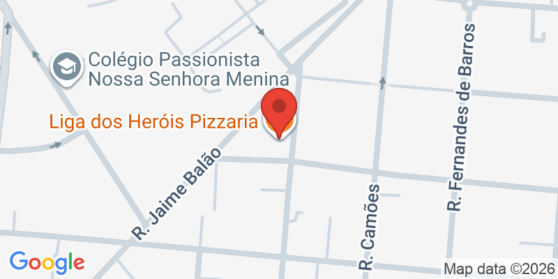 Mapa de la ubicación de Liga dos Heróis Pizzaria