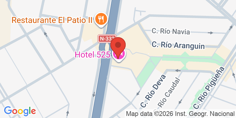 Mapa de la ubicación de Hotel 525