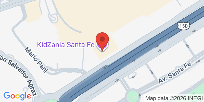 Mapa de la ubicación de KidZania Santa Fe