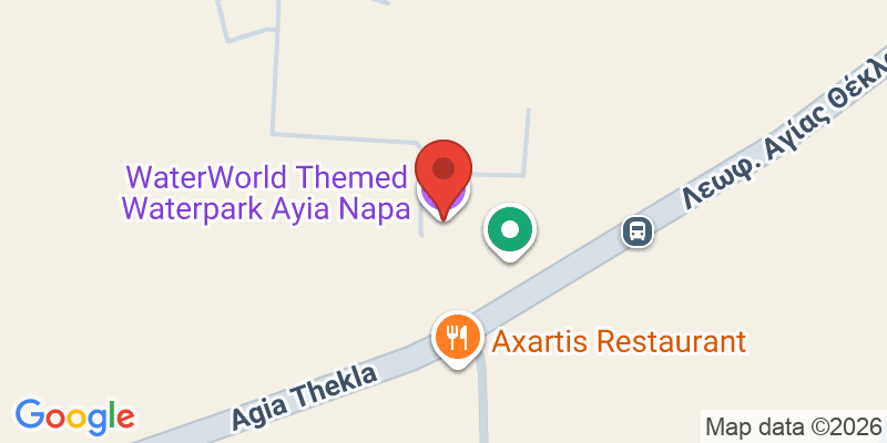 Mapa de la ubicación de WaterWorld Themed Waterpark Ayia Napa