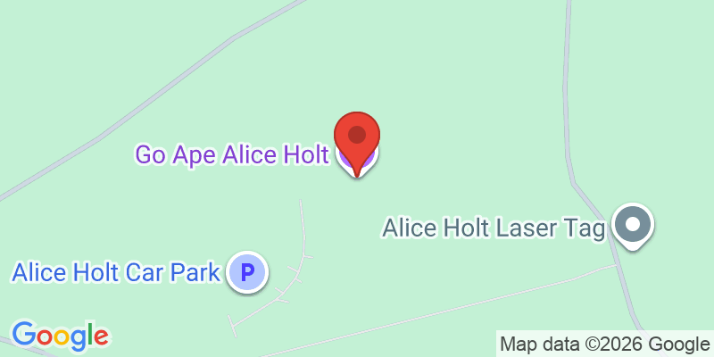 Mapa de la ubicación de Go Ape Alice Holt