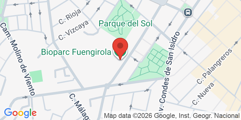 Mapa de la ubicación de Bioparc Fuengirola