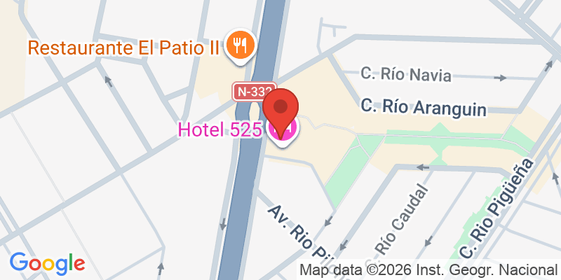 Mapa de la ubicación de Hotel 525