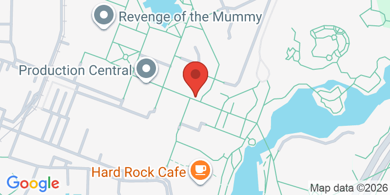 Mapa de la ubicación de Universal Studios Florida