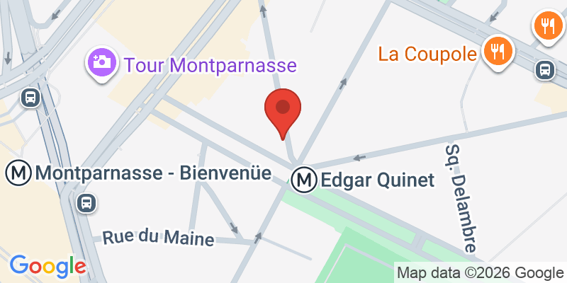 Mapa de la ubicación de Coffee Odessa - traditional Brasserie Montparnasse