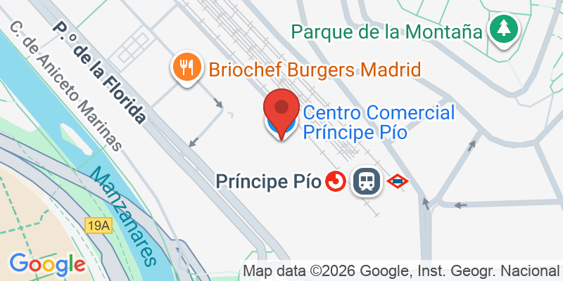 Mapa de la ubicación de Centro Comercial Príncipe Pío