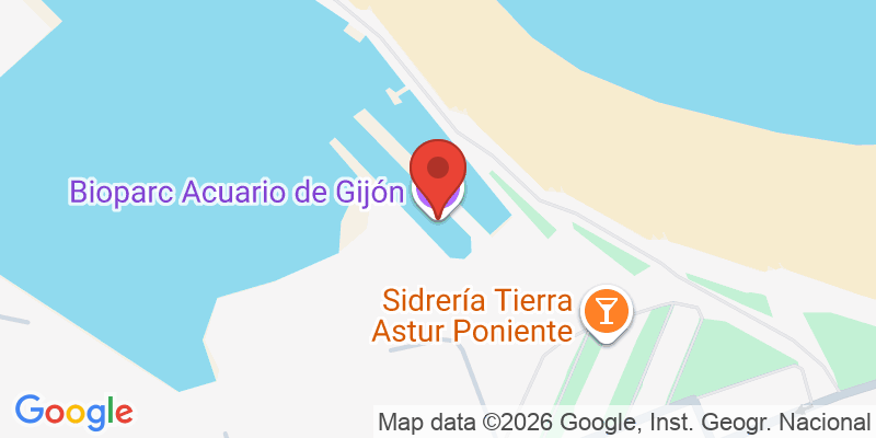 Mapa de la ubicación de BIOPARC Acuario de Gijón