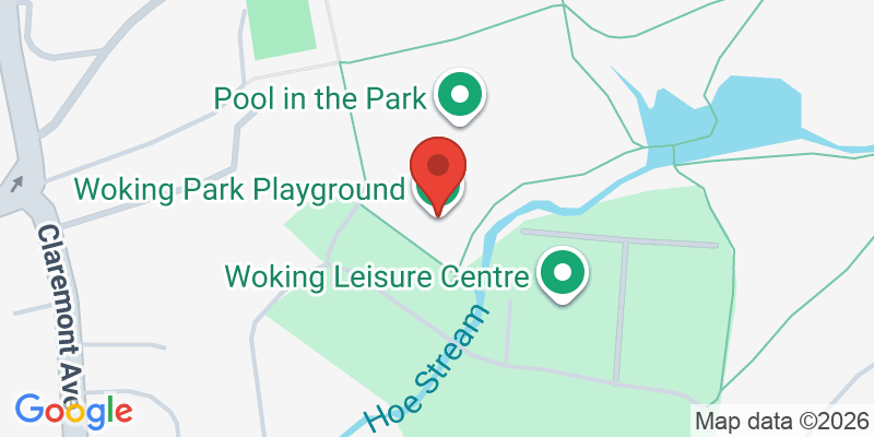 Mapa de la ubicación de Woking Park Playground