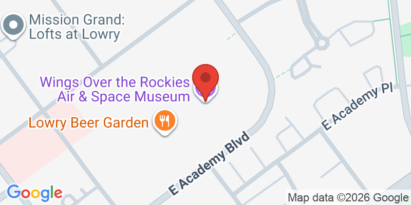 Mapa de la ubicación de Wings Over the Rockies Air & Space Museum
