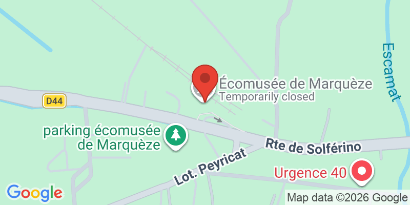 Mapa de la ubicación de Écomusee de Marquèze