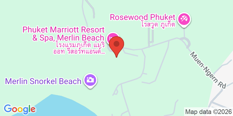 Mapa de la ubicación de Phuket Marriott Resort & Spa, Merlin Beach