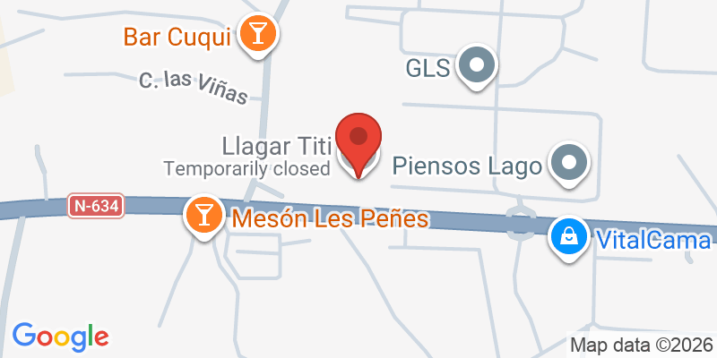 Mapa de la ubicación de El Llagar de Titi