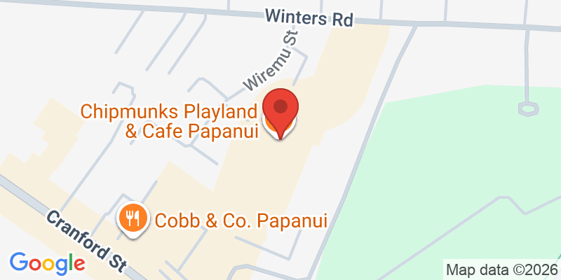 Mapa de la ubicación de Chipmunks Playland &amp; Cafe Papanui