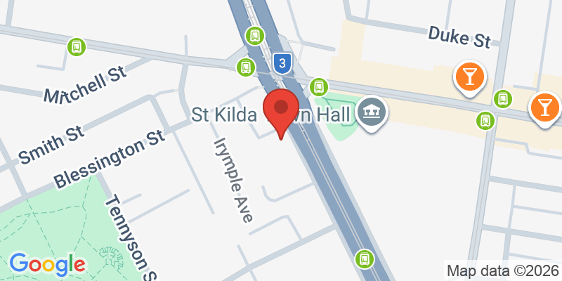 Mapa de la ubicación de The St. Kilda Dispensary