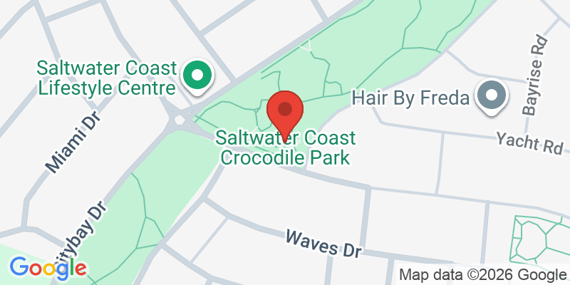 Mapa de la ubicación de Saltwater Coast Crocodile Park