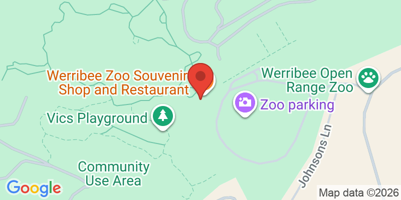 Mapa de la ubicación de Werribee Open Range Zoo