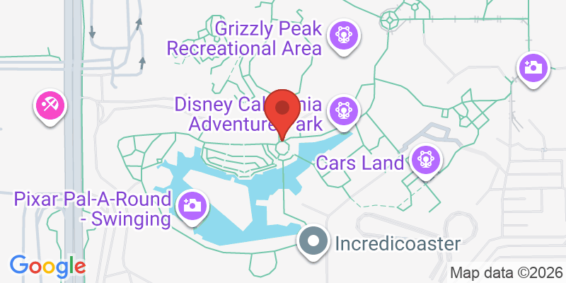 Mapa de la ubicación de Disney California Adventure