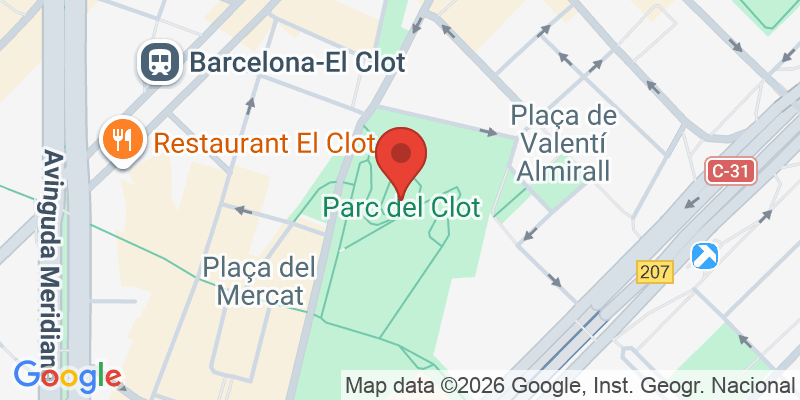 Mapa de la ubicación de Parque del Clot
