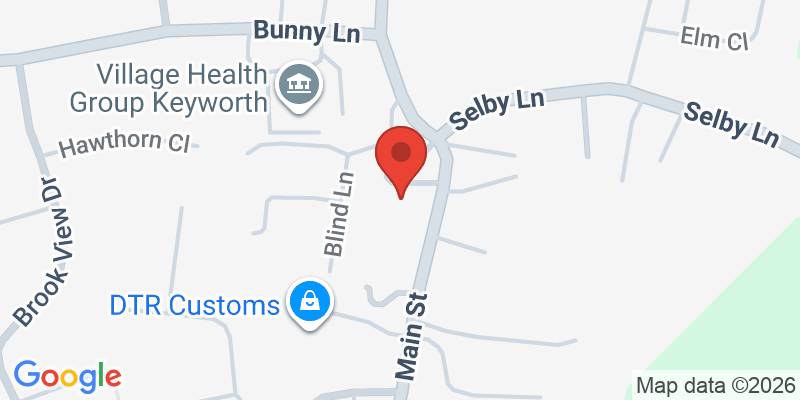 Mapa de la ubicación de The Blossom Tree Keyworth Ltd