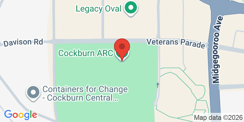 Mapa de la ubicación de Cockburn ARC