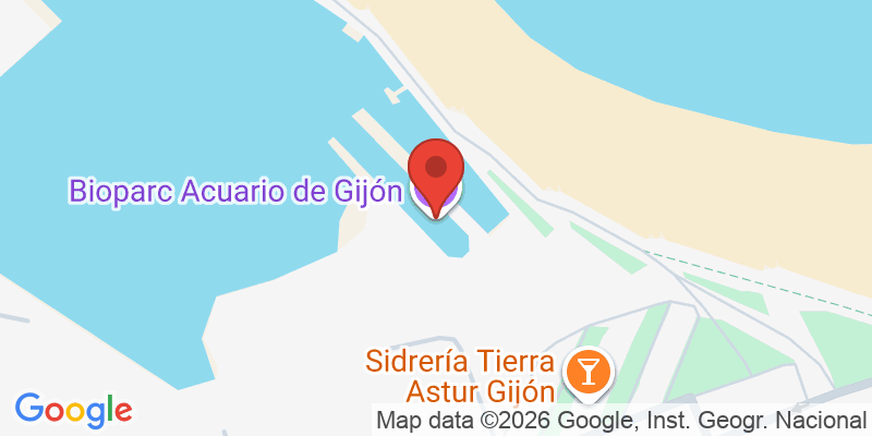 Mapa de la ubicación de Bioparc Acuario de Gijón